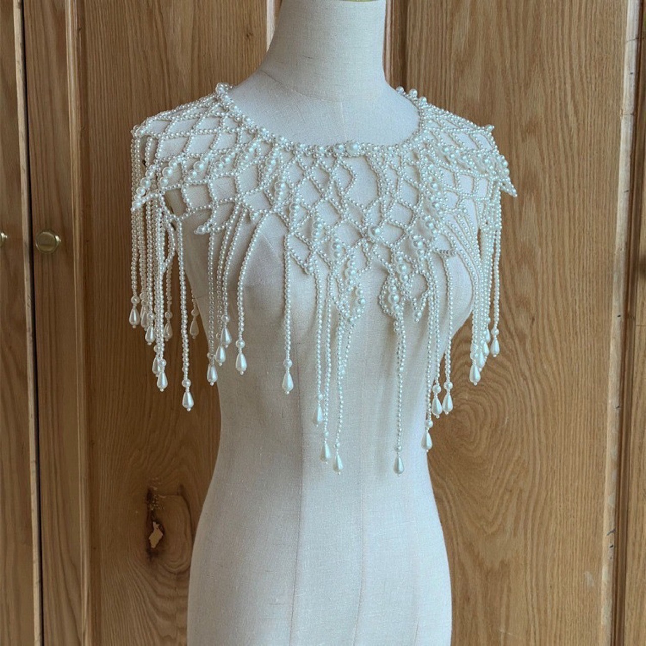 Body Jewelry Vest - สร้อยคอประดับมุกทำมือแบบหลายชั้น, เสื้อกั๊กประดับลูกปัดพร้อมพู่ห้อย, สายรัดตัวผู้หญิงสุดหรู, เครื่องประดับตัวแบบโบโฮ