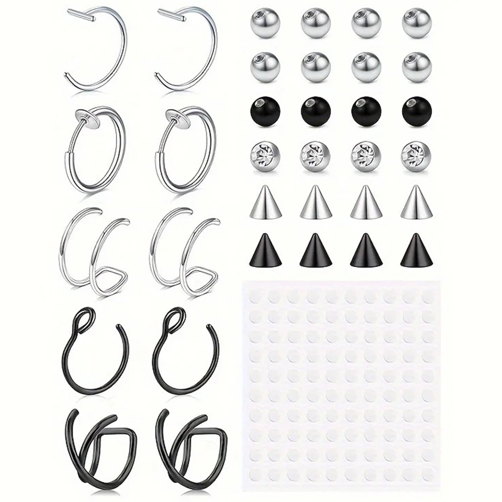 Body Jewelry And Piercing - เครื่องประดับเจาะปลอม แหวนเจาะปากปลอม แหวนเจาะจมูกปลอม ห่วงเจาะปลอม แหวนเจาะลายกัดงูปลอม แหวนเจาะคิ้วปลอม