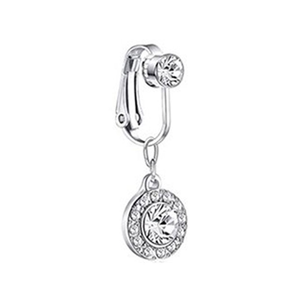 Body Jewelry And Piercing - ต่างหูแบบหนีบรูปผีเสื้อ แหวนสะดือปลอม ไม่ต้องเจาะ แหวนสะดือปลอม เครื่องประดับร่างกาย แหวนเจาะสะดือปลอม