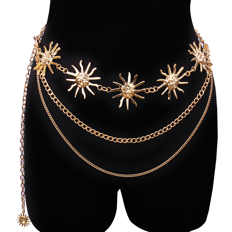 Body Jewelry For You - Chunky Multilayer Punk Gothic Moon Sun