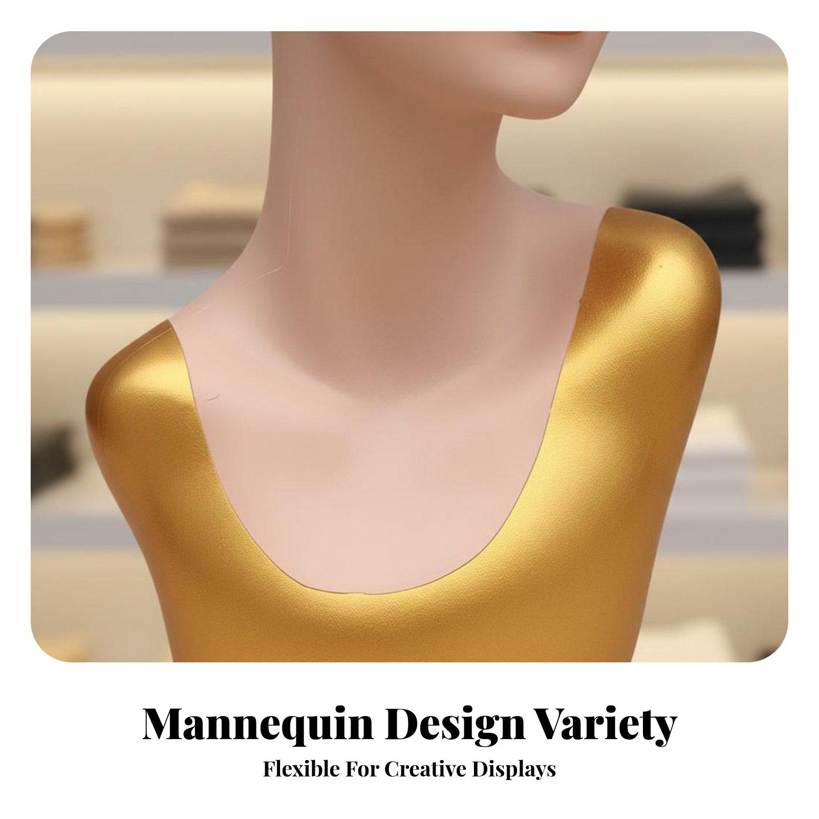 Body Jewelry Materials - หัวหุ่นโชว์ทรงหญิงเสมือนจริงพร้อมไหล่สำหรับโชว์วิกผมและเครื่องประดับ วัสดุ ABS