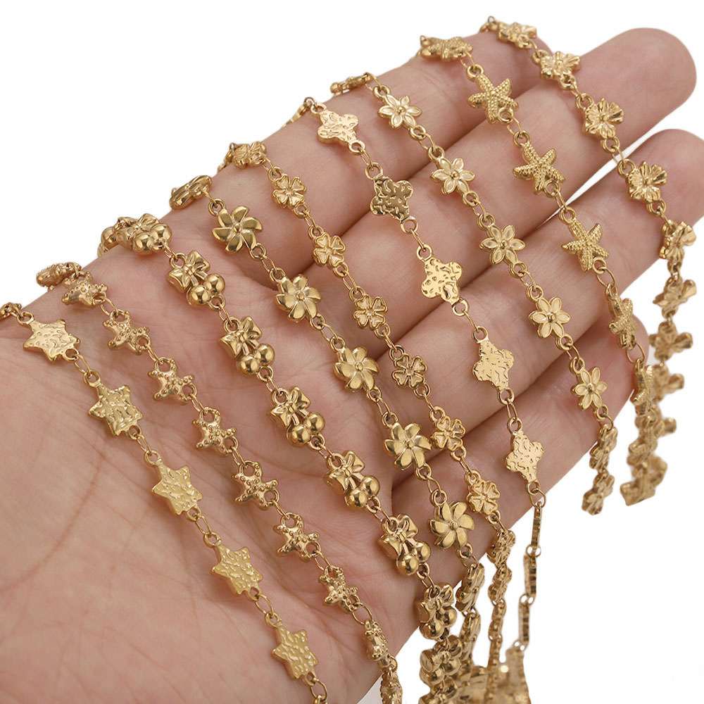 โซ่สแตนเลสสตีลรูปดาวดอกไม้ 1 เ - Body Jewelry For You บทวิจารณ์และราคา