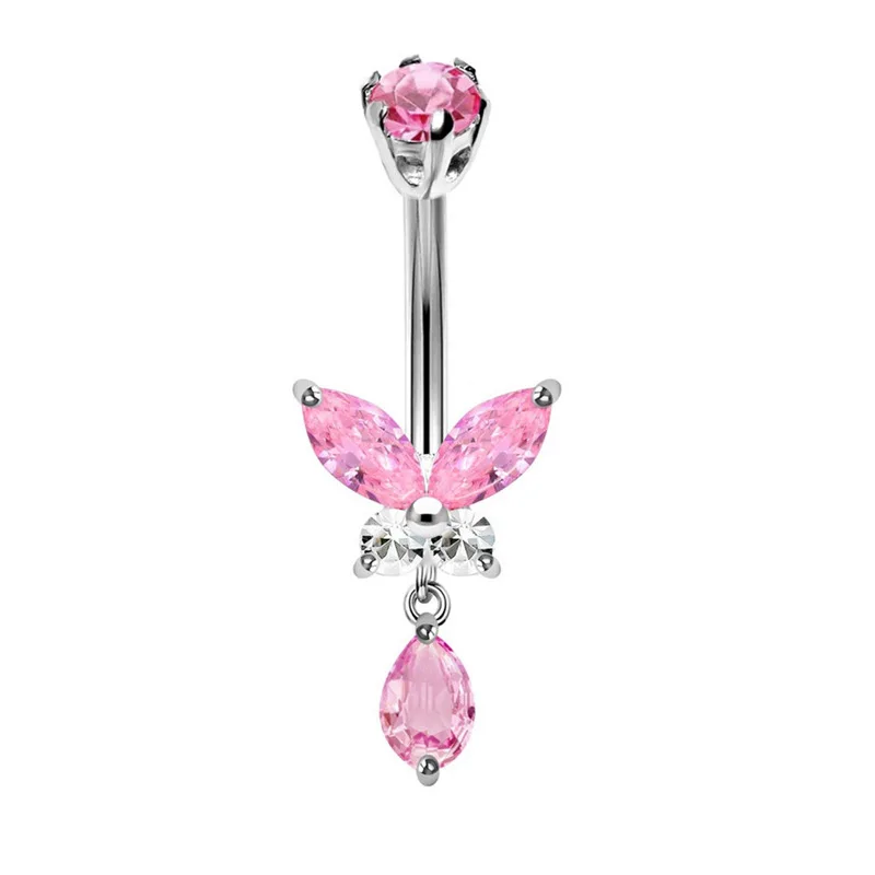 แหวนแฟชั่นเจาะสะดือรูปหัวใจสำห - Belly Bar Titanium บทวิจารณ์และราคา
