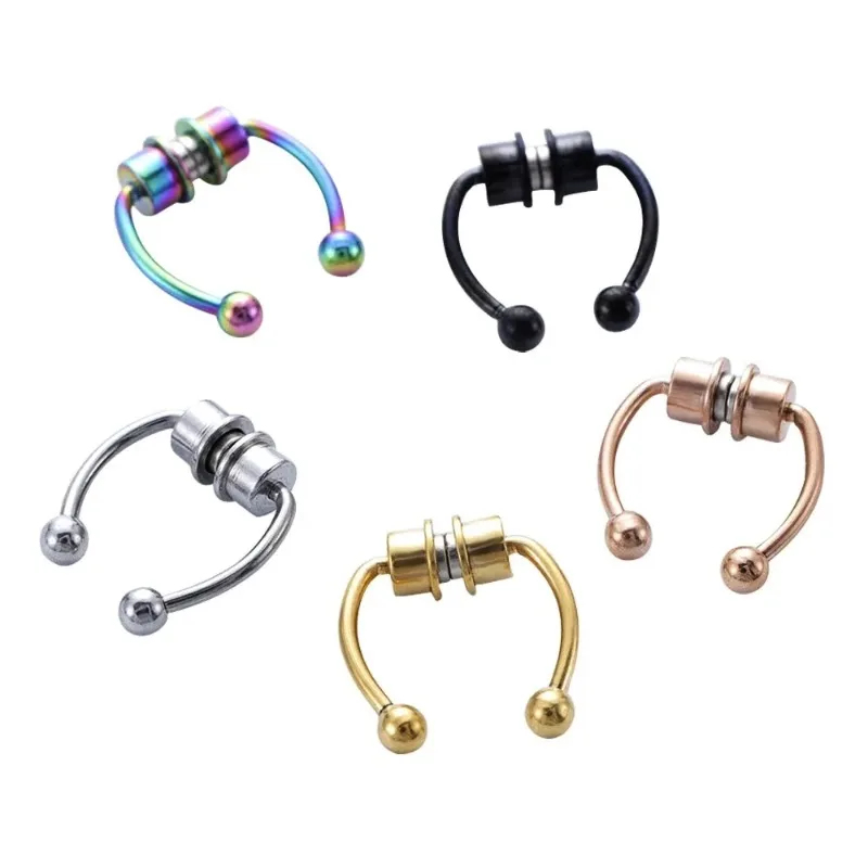 1/2/3 ชิ้น แหวนจมูกแม่เหล็กปลอ - Body Jewelry Nose บทวิจารณ์และราคา