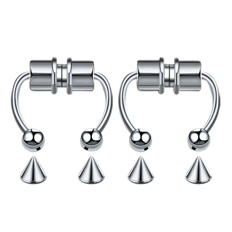 1/2/3 ชิ้น แหวนจมูกแม่เหล็กปลอ - Body Jewelry Nose บทวิจารณ์และราคา