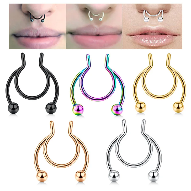U รูปแหวนจมูกปลอม Hip Hoop Sep - Body Jewelry Nose บทวิจารณ์และราคา