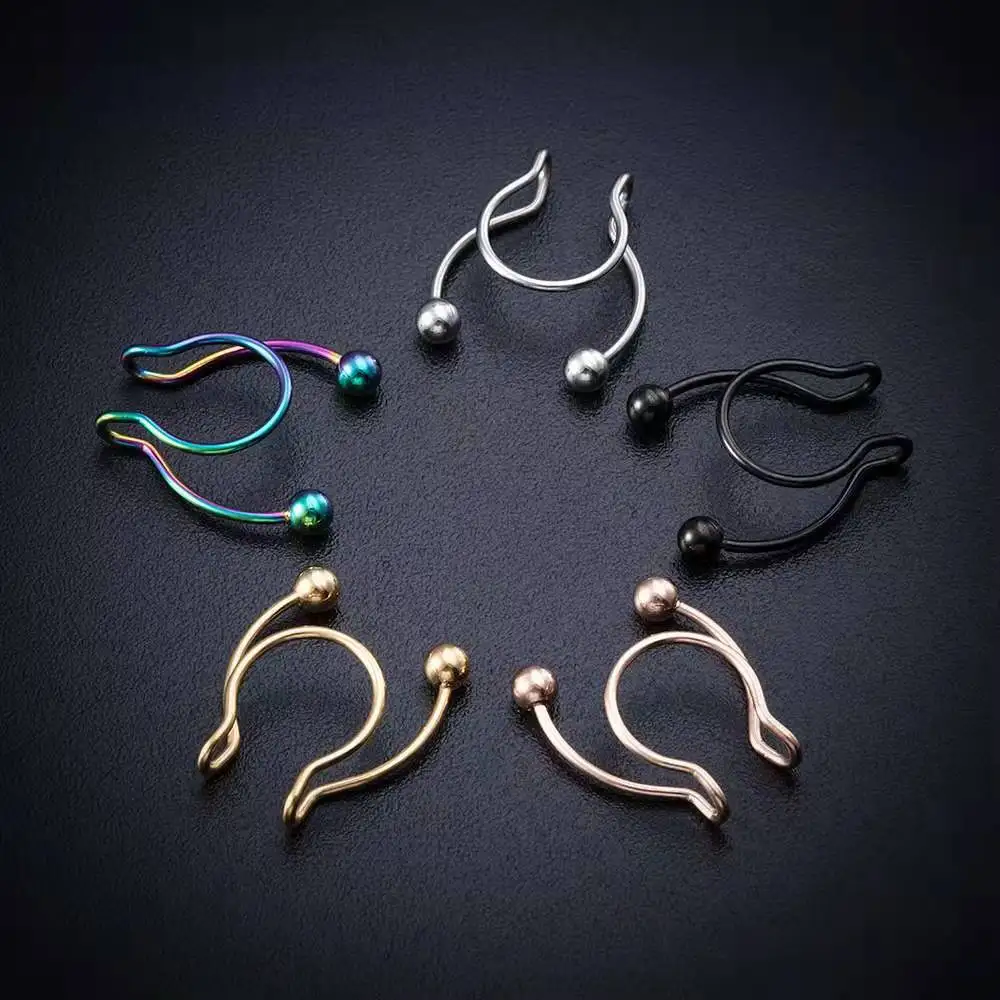 U รูปแหวนจมูกปลอม Hip Hoop Sep - Body Jewelry Nose บทวิจารณ์และราคา
