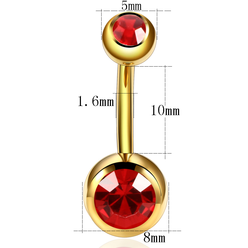 1ชิ้นคริสตัลไทเทเนียมสกรูกระดุ - Belly Bar Titanium บทวิจารณ์และราคา