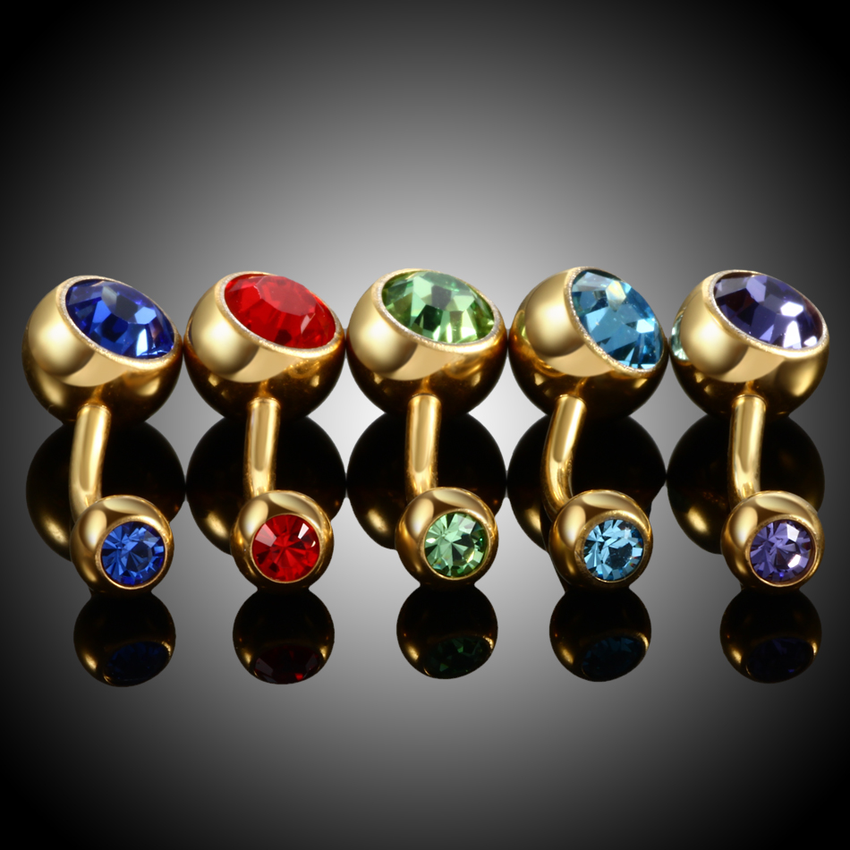 1ชิ้นคริสตัลไทเทเนียมสกรูกระดุ - Belly Bar Titanium บทวิจารณ์และราคา