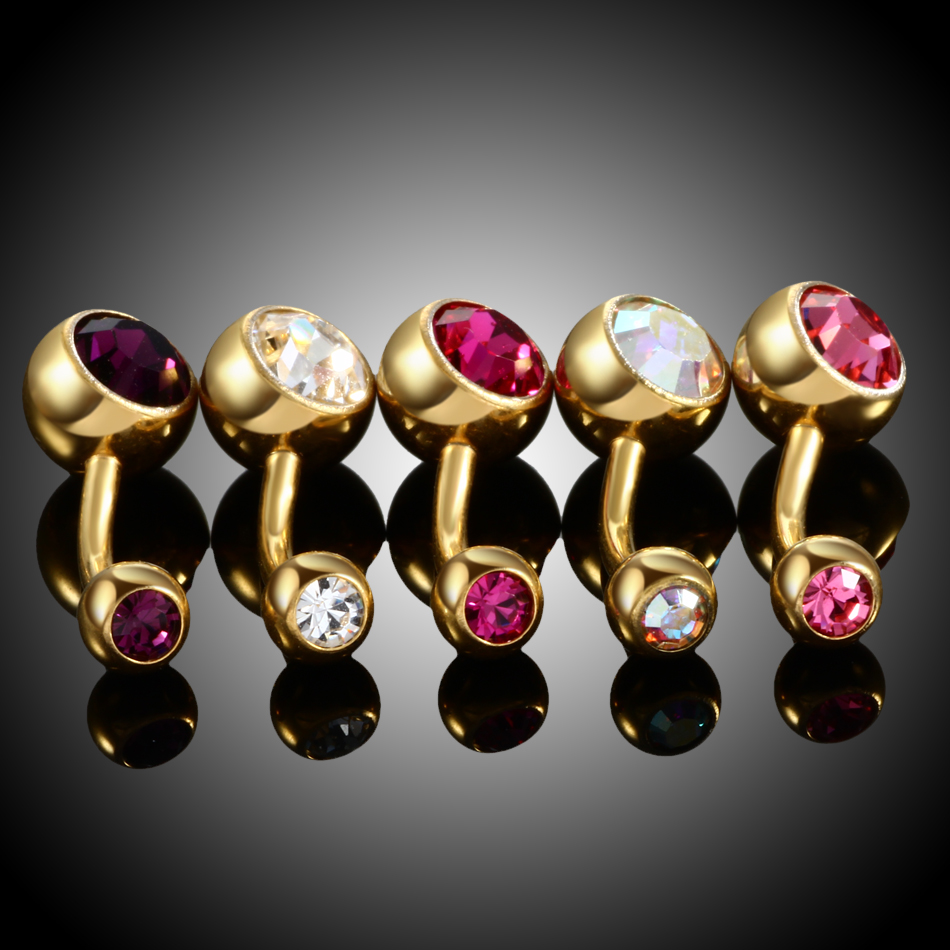 1ชิ้นคริสตัลไทเทเนียมสกรูกระดุ - Belly Bar Titanium บทวิจารณ์และราคา