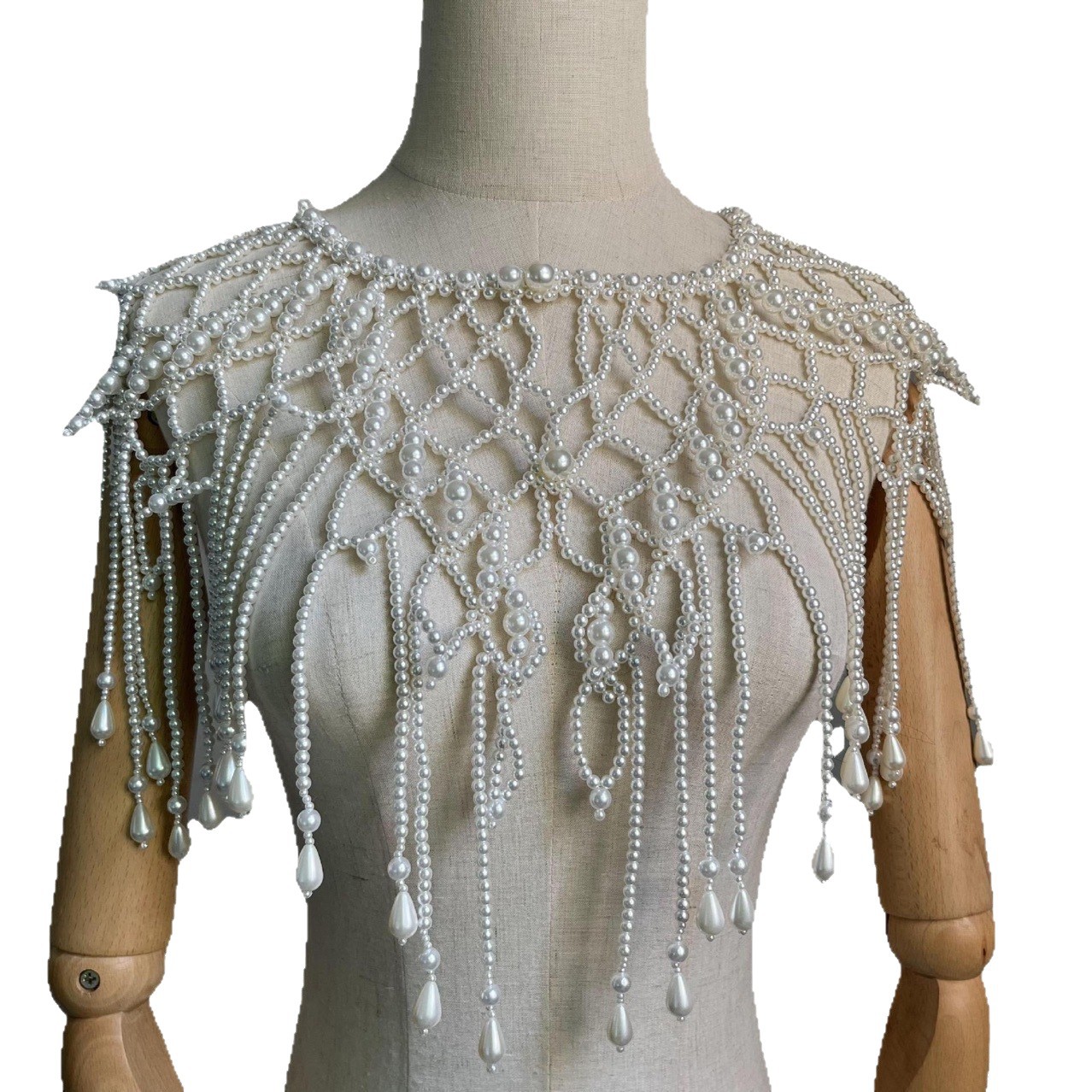 สร้อยคอประดับมุกทำมือแบบหลายชั - Body Jewelry Vest บทวิจารณ์และราคา