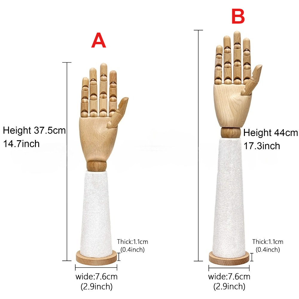 หุ่นมือกำมะหยี่ไม้พร้อมข้อต่อท - Body Jewelry Shop บทวิจารณ์และราคา
