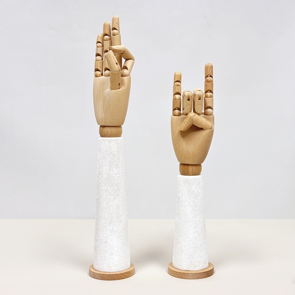 หุ่นมือกำมะหยี่ไม้พร้อมข้อต่อท - Body Jewelry Shop บทวิจารณ์และราคา