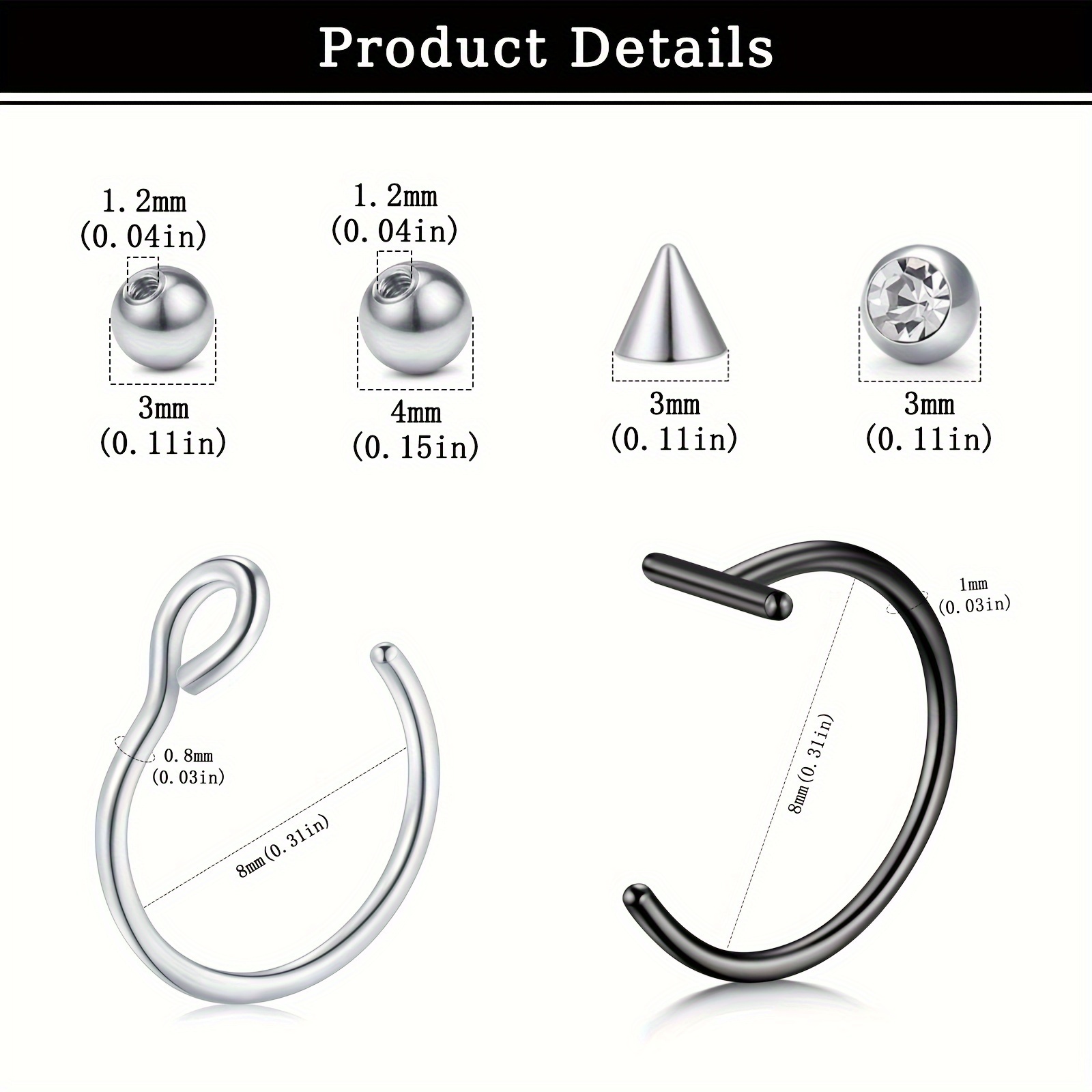 เครื่องประดับเจาะปลอม แหวนเจาะ - Body Jewelry And Piercing บทวิจารณ์และราคา