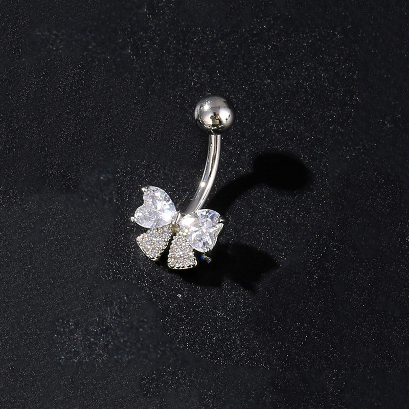แหวนเจาะสะดือรูปผีเสื้อสแตนเลส - Body Jewelry And Piercing บทวิจารณ์และราคา