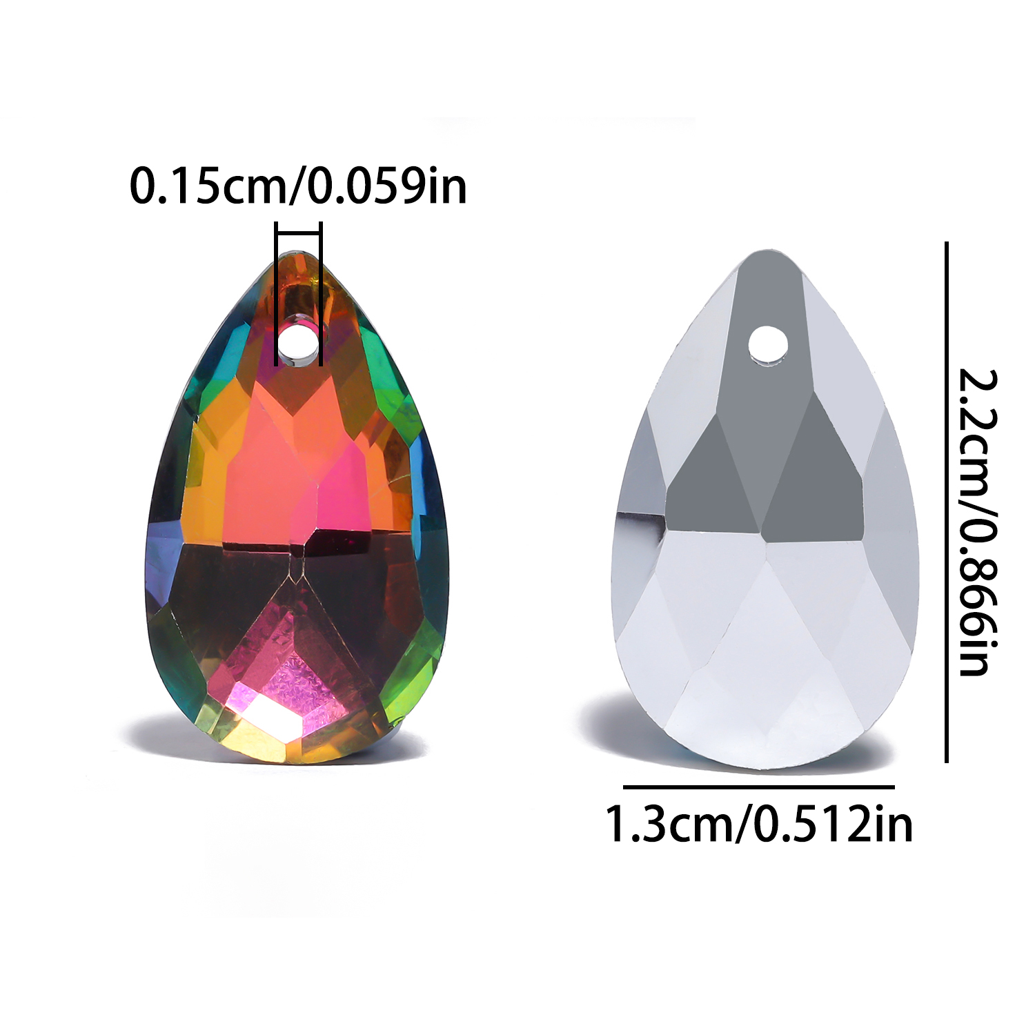 8pcs 13x22 มม.แก้วน้ํา DROP Sh - Body Jewelry Piercing บทวิจารณ์และราคา