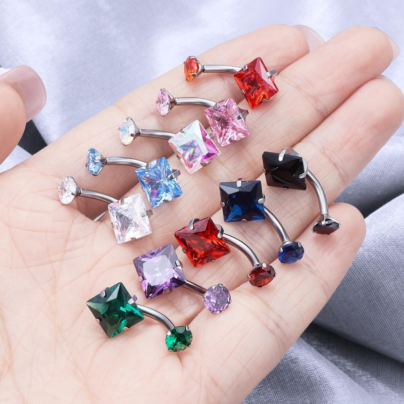 F136 14G แหวนเจาะสะดือไทเทเนีย - Belly Bar Titanium บทวิจารณ์และราคา
