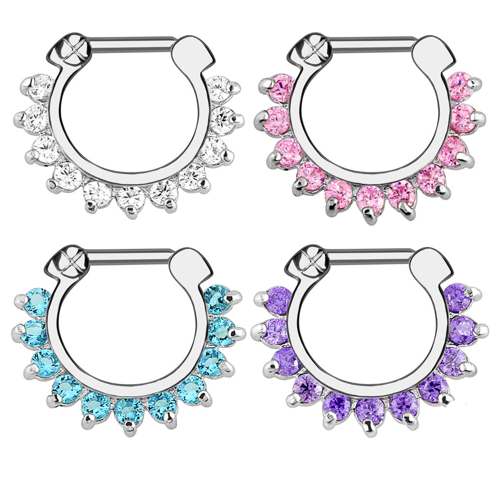 1 ชิ้น ห่วงคลิปหนีบจมูกสำหรับผ - Body Jewelry Nose บทวิจารณ์และราคา