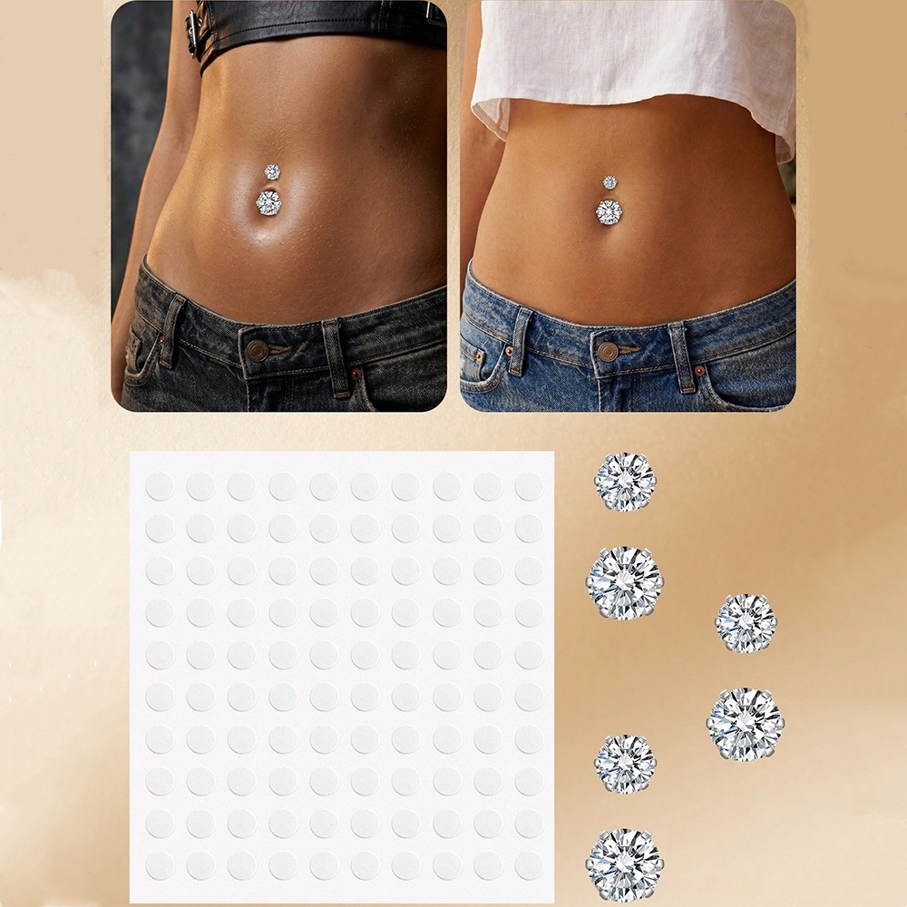 จิวสะดือปลอม ประดับเพชรคิวบิกเ - Body Jewelry And Piercing บทวิจารณ์และราคา