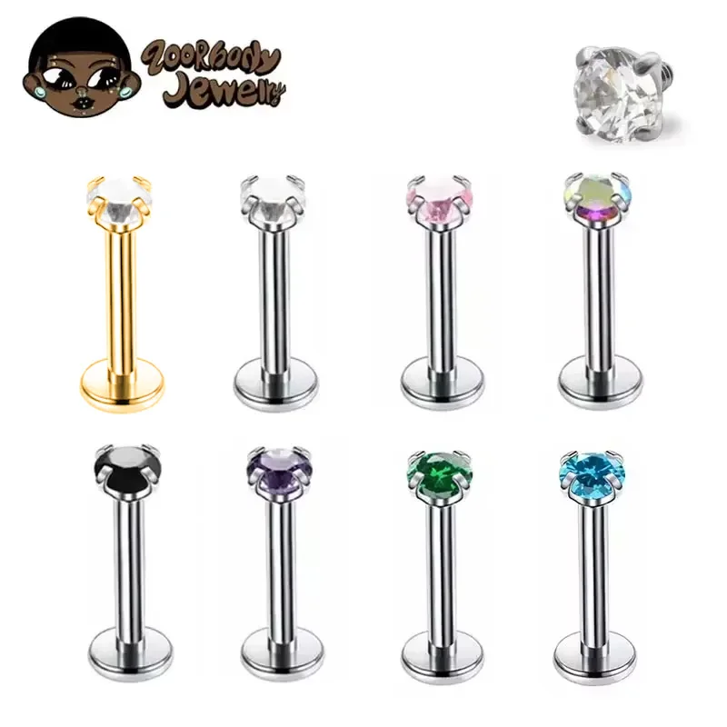 1 ชิ้น G23 ไทเทเนียมเจาะ CZ อั - Belly Bar Titanium บทวิจารณ์และราคา