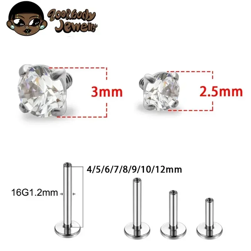 1 ชิ้น G23 ไทเทเนียมเจาะ CZ อั - Belly Bar Titanium บทวิจารณ์และราคา