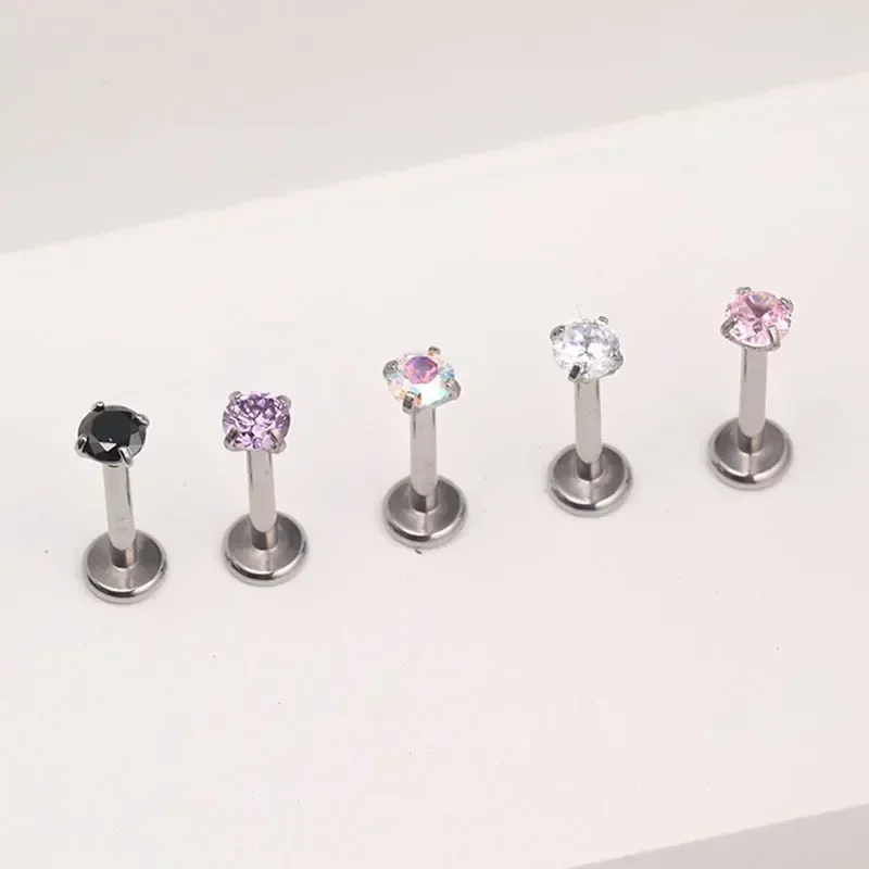 1 ชิ้น G23 ไทเทเนียมเจาะ CZ อั - Belly Bar Titanium บทวิจารณ์และราคา