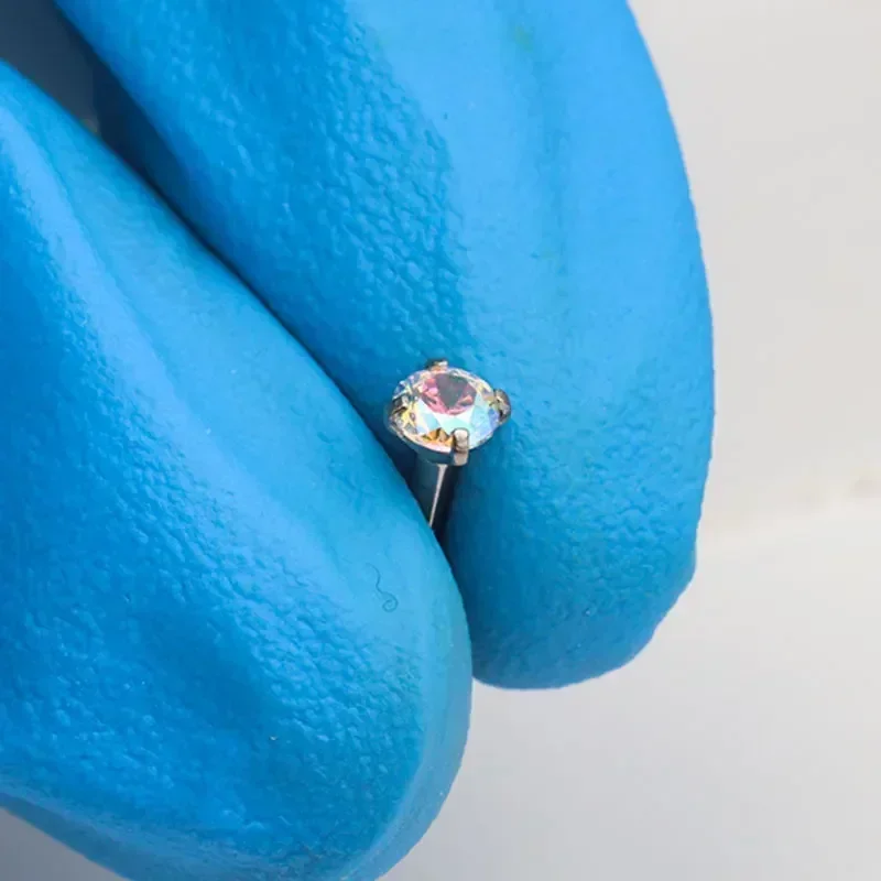 1 ชิ้น G23 ไทเทเนียมเจาะ CZ อั - Belly Bar Titanium บทวิจารณ์และราคา