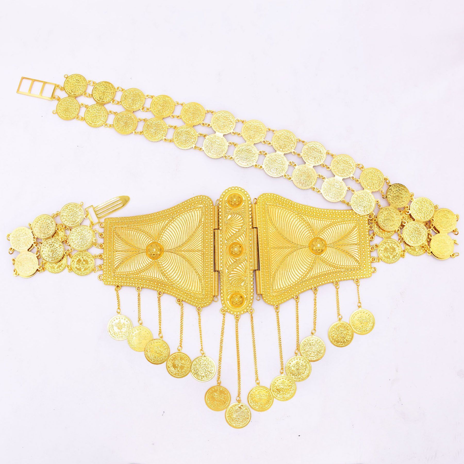 Popodion เข็มขัดพู่ชุบทอง24K ส - Body Jewelry Dubai บทวิจารณ์และราคา
