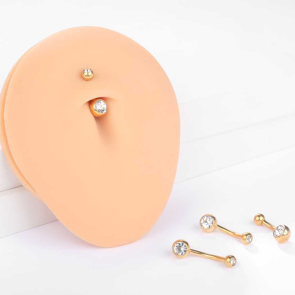 แหวนกระดุมเจาะสะดือไทเทเนียม G - Belly Bar Titanium บทวิจารณ์และราคา