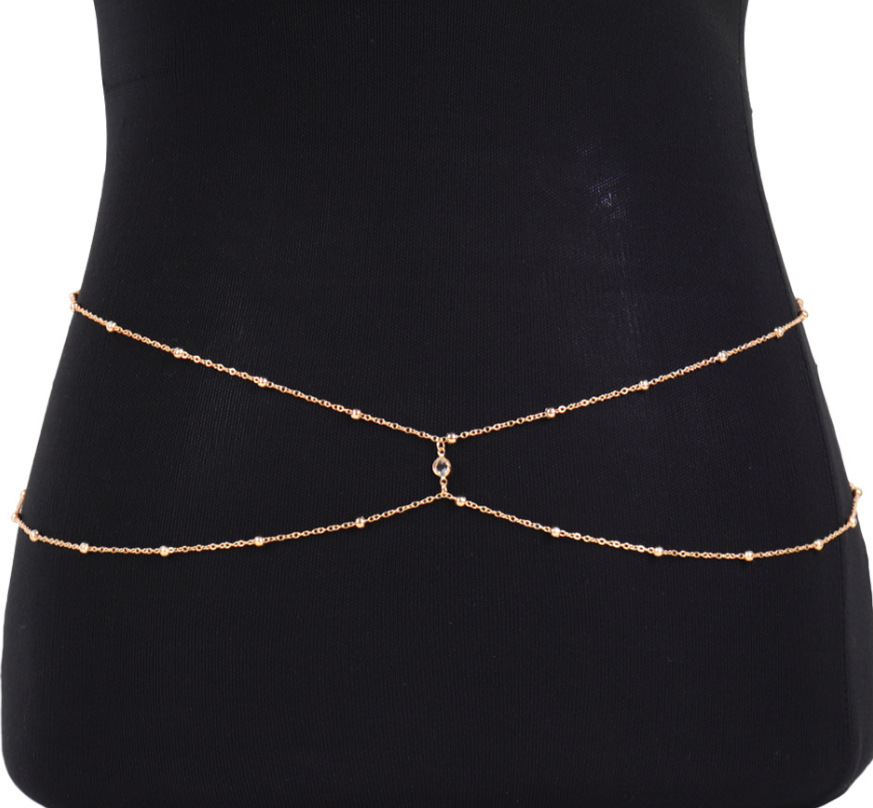 โซ่ประดับลูกปัดพลอยใสสำหรับผู้ - Body Jewelry Sale บทวิจารณ์และราคา