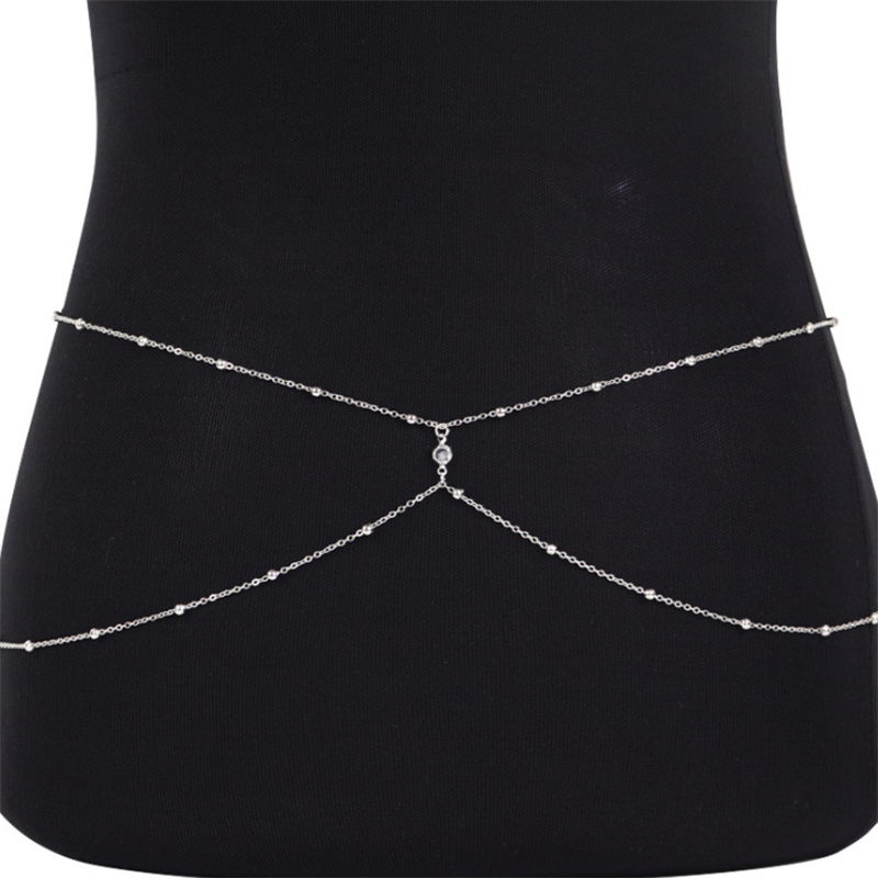 โซ่ประดับลูกปัดพลอยใสสำหรับผู้ - Body Jewelry Sale บทวิจารณ์และราคา