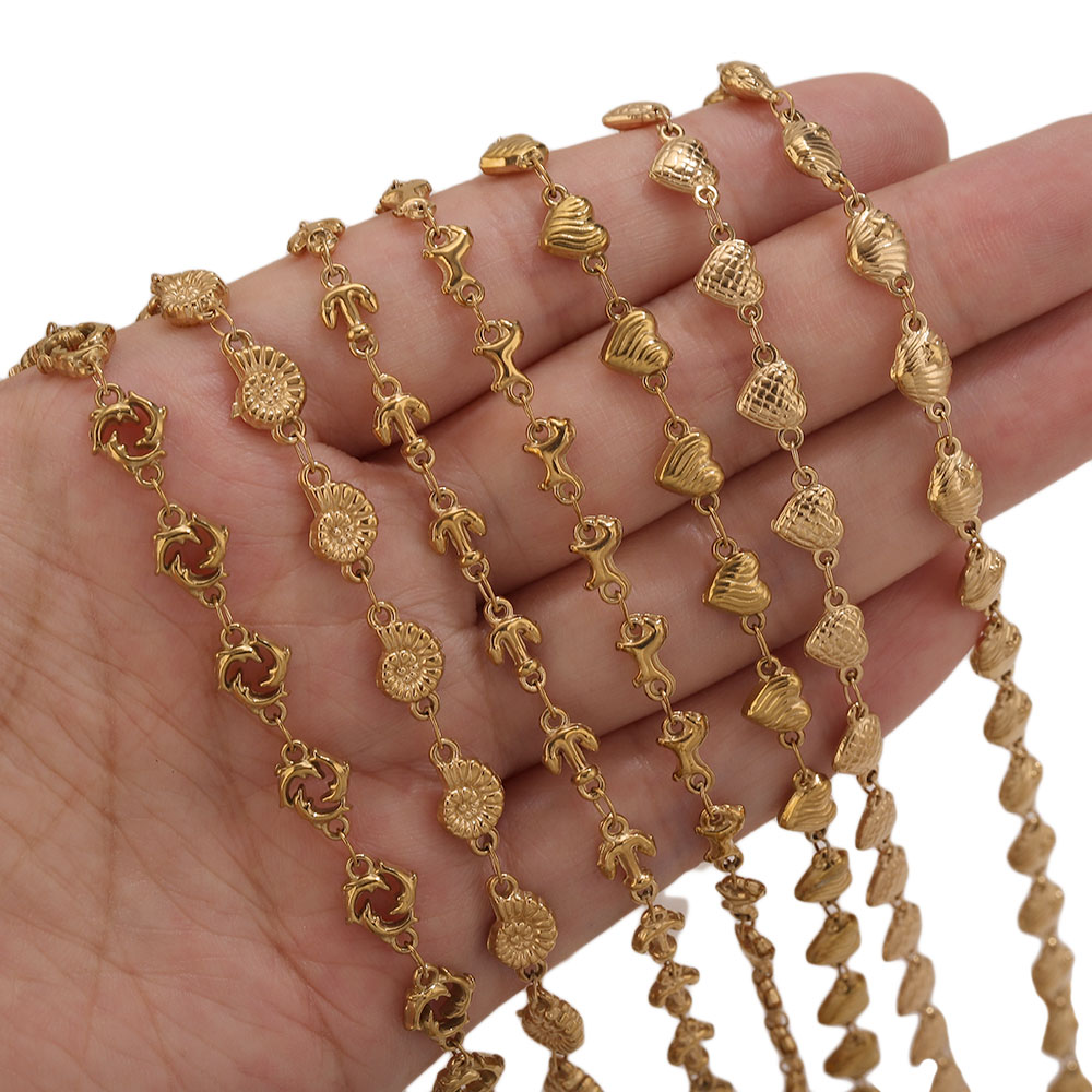 โซ่สแตนเลสเคลือบทอง PVD 1M ลาย - Body Jewelry For You บทวิจารณ์และราคา