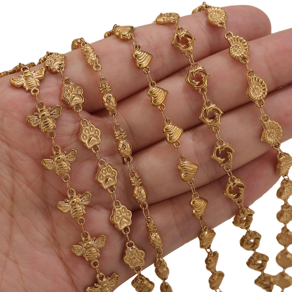 โซ่สแตนเลสเคลือบทอง PVD 1M ลาย - Body Jewelry For You บทวิจารณ์และราคา