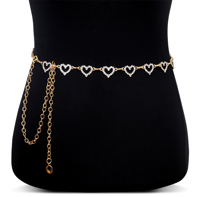เข็มขัดคาดเอวรูปหัวใจประดับเพช - Body Jewelry Sale บทวิจารณ์และราคา