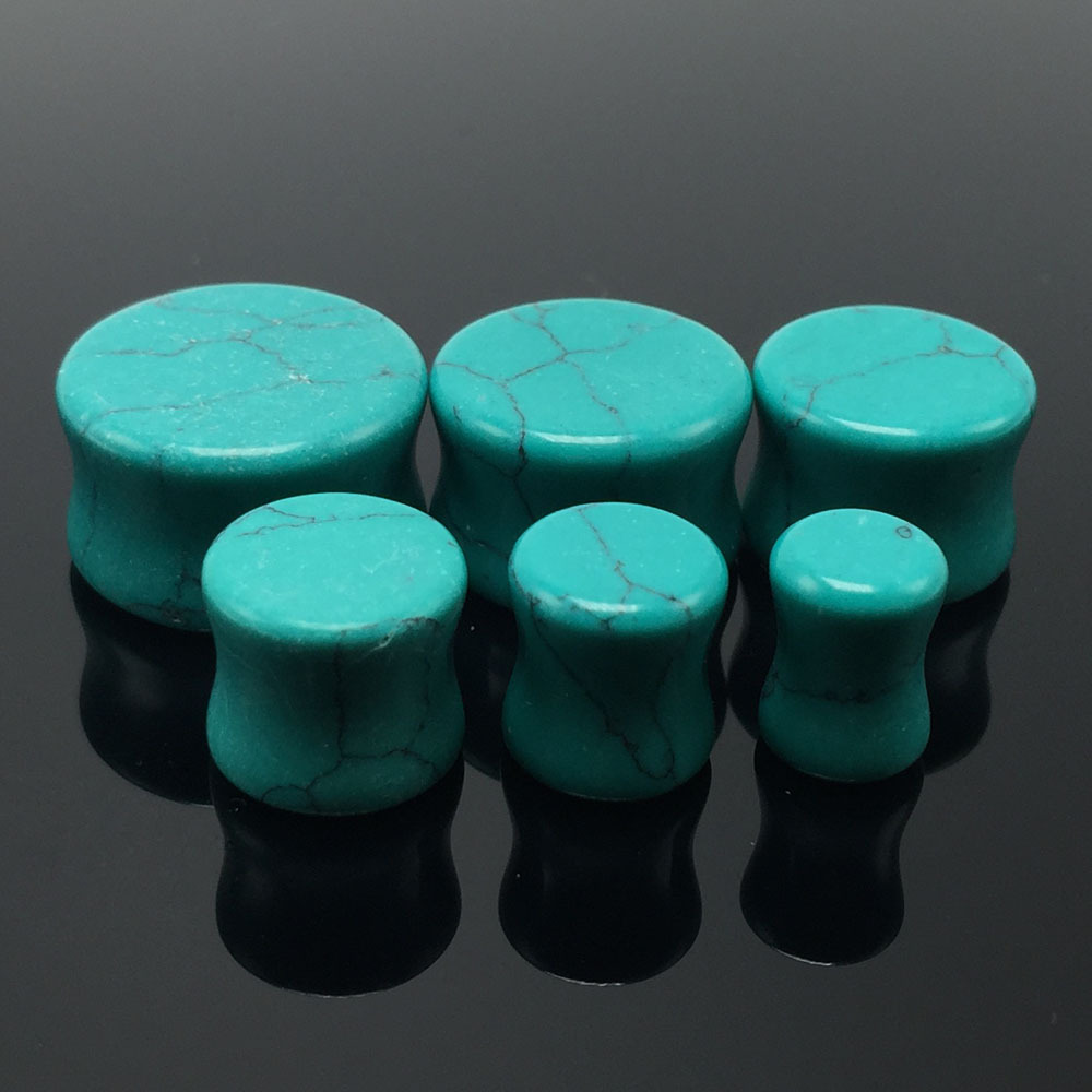 Alisouy 2ชิ้นแฟชั่นหินสีเขียวข - Body Jewelry Gauge To Mm บทวิจารณ์และราคา