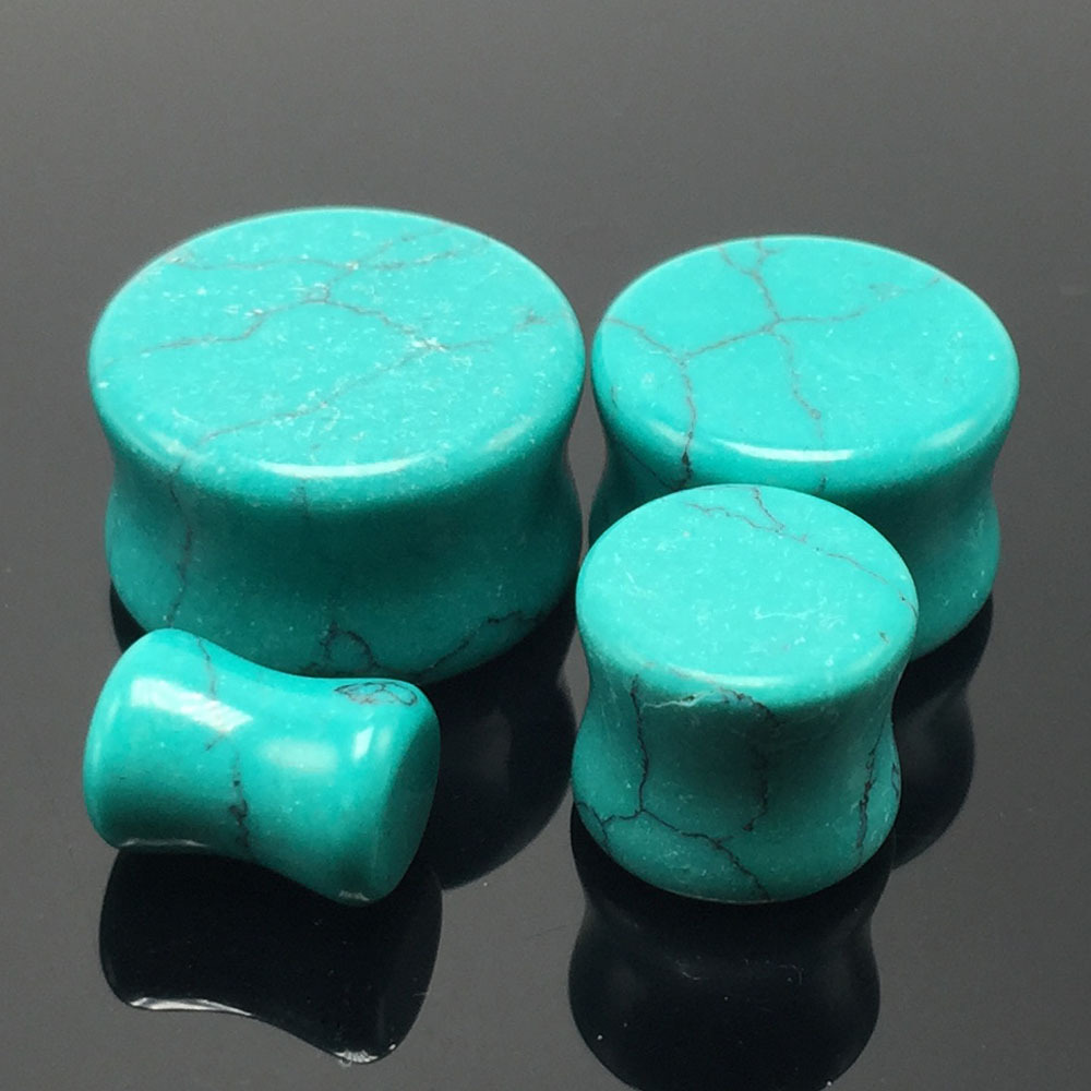Alisouy 2ชิ้นแฟชั่นหินสีเขียวข - Body Jewelry Gauge To Mm บทวิจารณ์และราคา