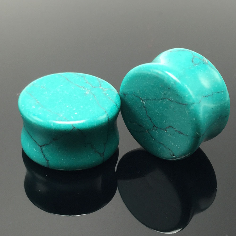 Alisouy 2ชิ้นแฟชั่นหินสีเขียวข - Body Jewelry Gauge To Mm บทวิจารณ์และราคา