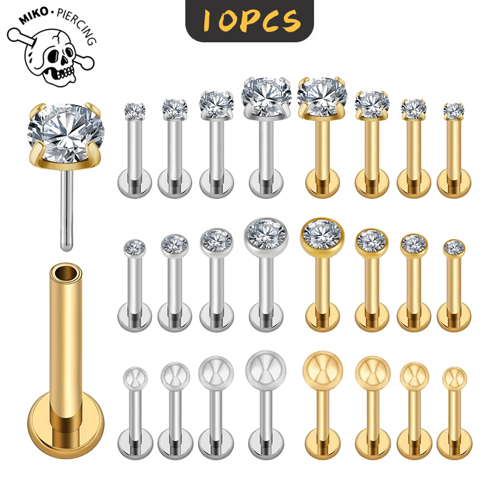 ชุดเครื่องประดับเจาะริมฝีปาก 1 - Belly Bar Titanium บทวิจารณ์และราคา