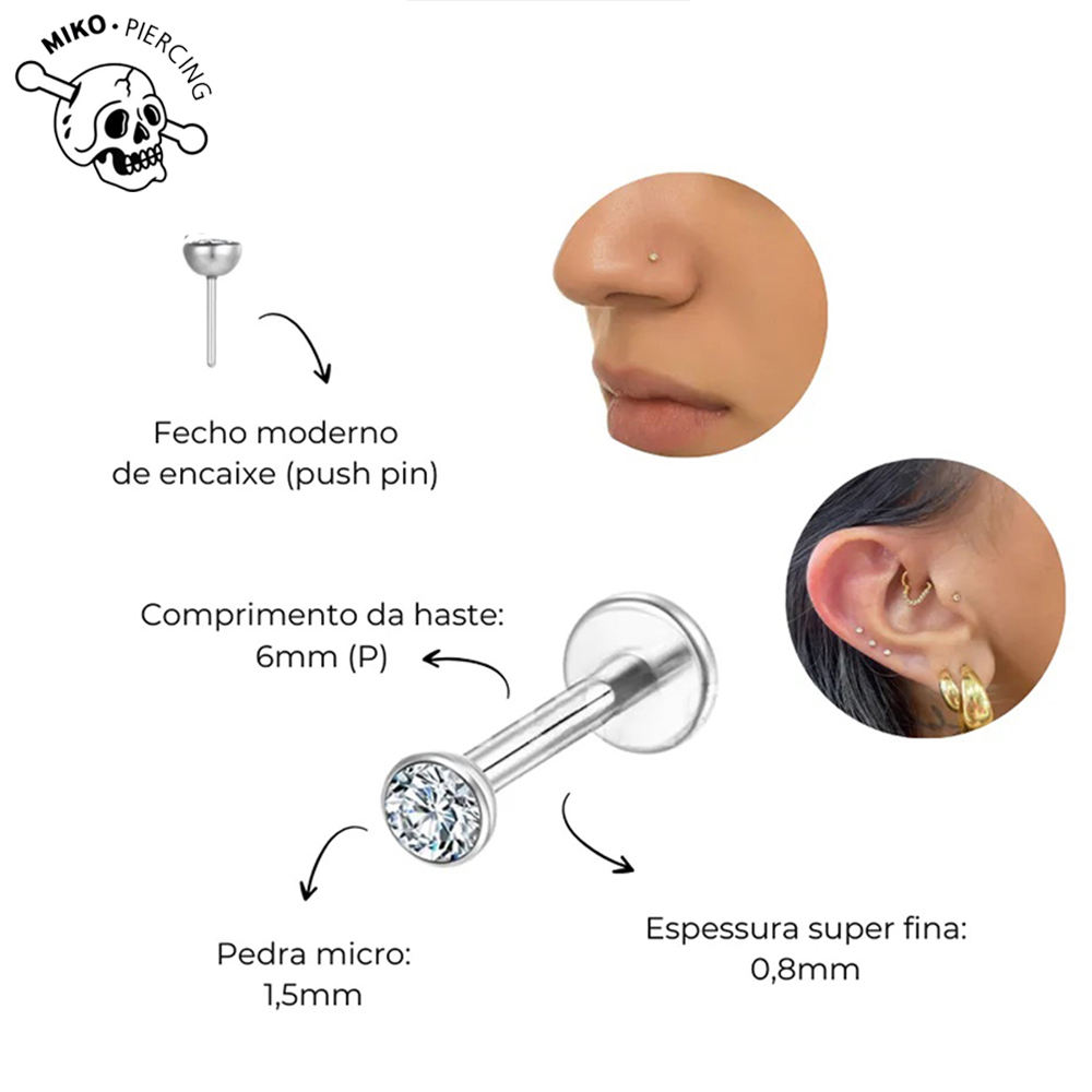 ชุดเครื่องประดับเจาะริมฝีปาก 1 - Belly Bar Titanium บทวิจารณ์และราคา
