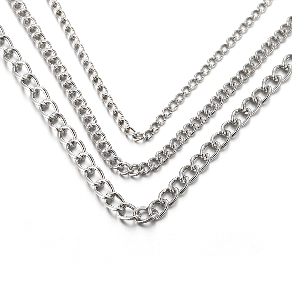 โซ่โลหะแบนรูปวงรีขนาด 2 เมตร 2 - Body Jewelry For You บทวิจารณ์และราคา