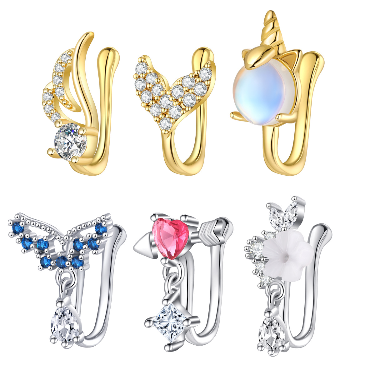 เครื่องประดับเจาะจมูกปลอมทองแด - Body Jewelry Nose บทวิจารณ์และราคา