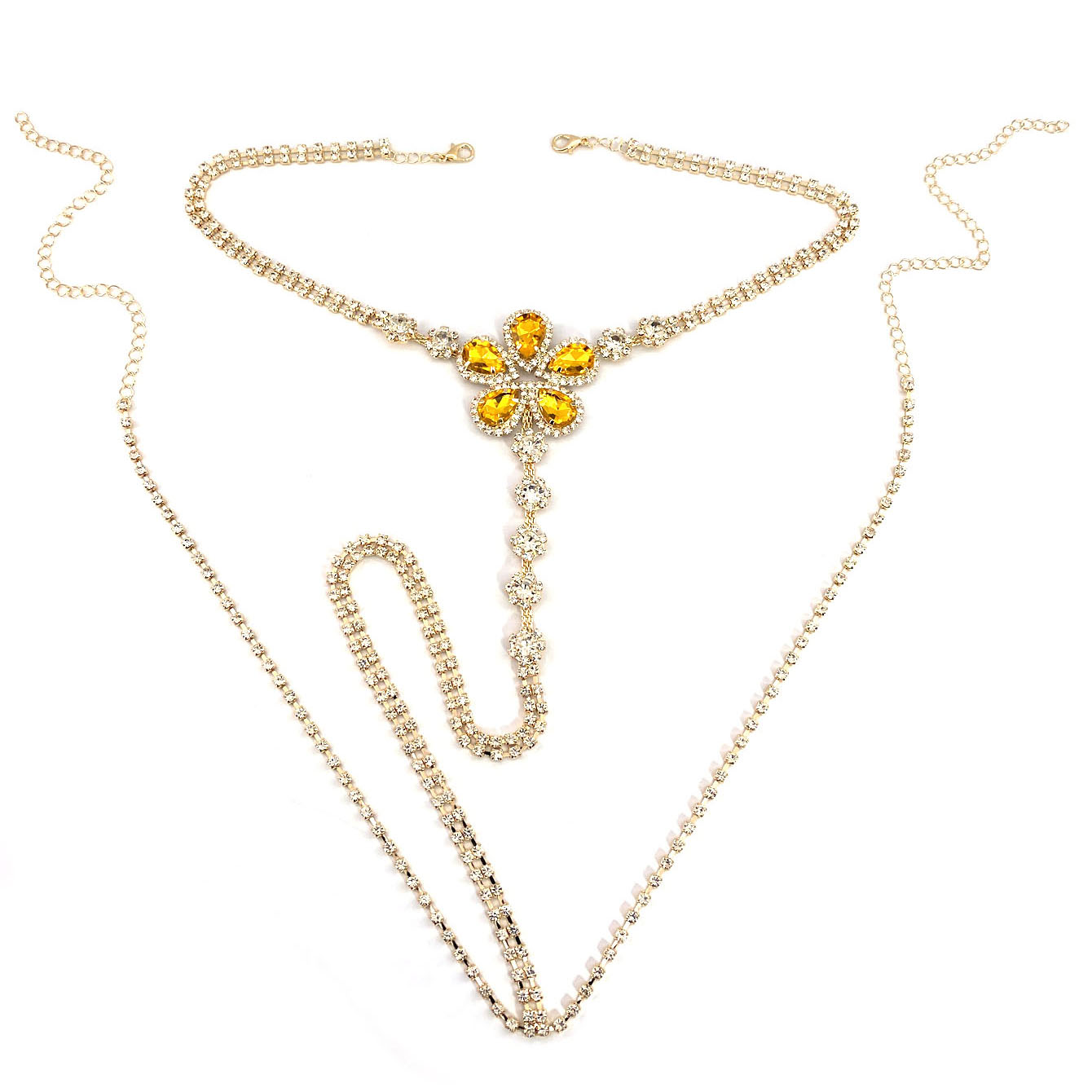 ชุดสายหนังประดับพลอยเทียมรูปดอ - Body Jewelry For You บทวิจารณ์และราคา