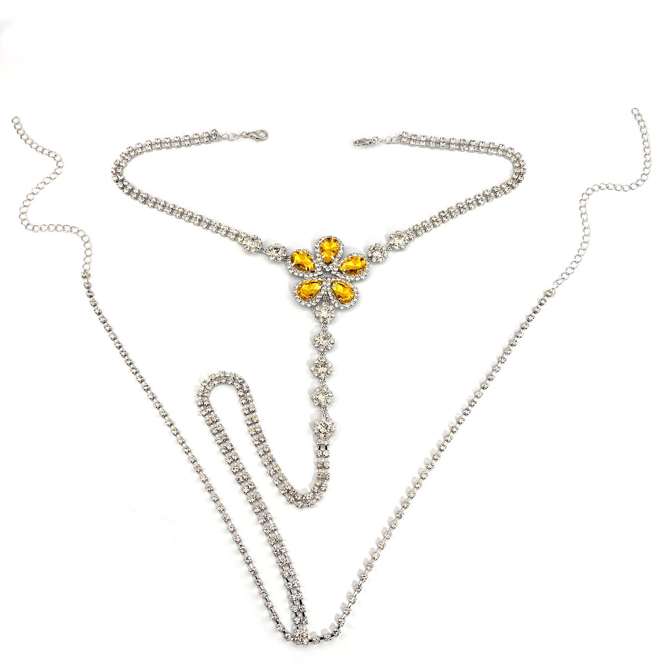 ชุดสายหนังประดับพลอยเทียมรูปดอ - Body Jewelry For You บทวิจารณ์และราคา