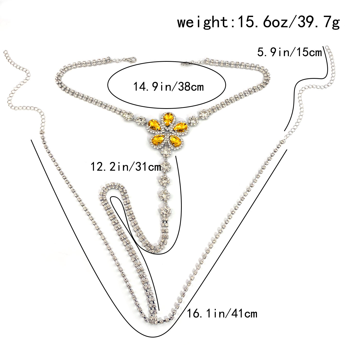 ชุดสายหนังประดับพลอยเทียมรูปดอ - Body Jewelry For You บทวิจารณ์และราคา