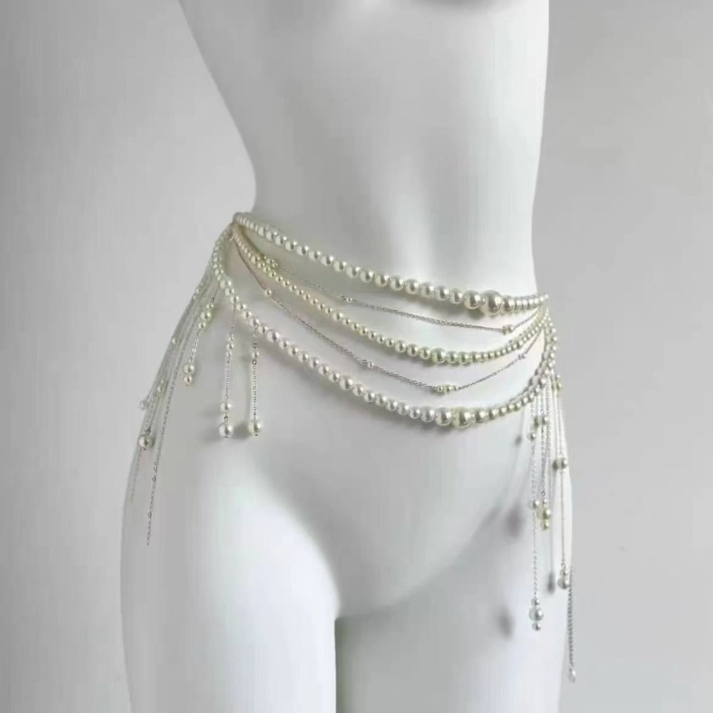 โซ่คาดเอวไข่มุกแฟชั่นสุดหรู เค - Body Jewelry Sale บทวิจารณ์และราคา