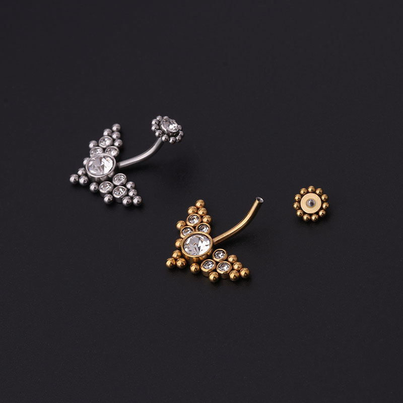 แหวนสะดือเซอร์โคเนียมสีทอง สแต - Belly Bar Titanium บทวิจารณ์และราคา