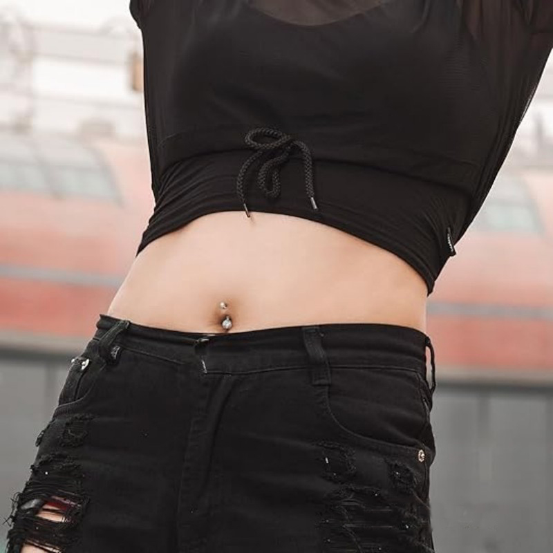 แหวนสะดือไทเทเนียม G23 1 ชิ้น  - Belly Bar Titanium บทวิจารณ์และราคา