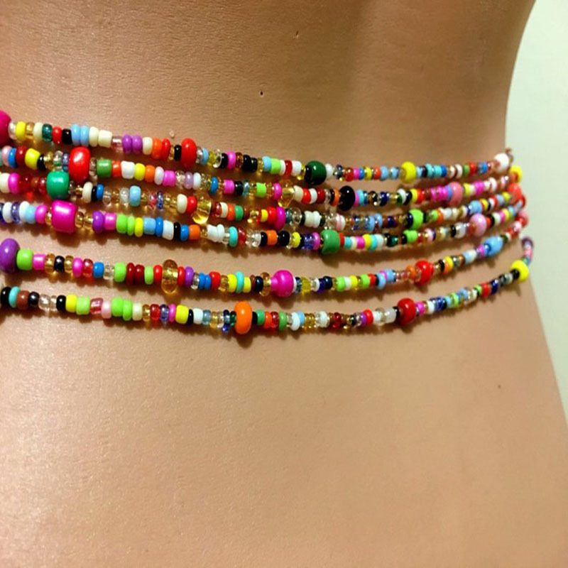 โซ่ประดับลูกปัดห้อยสะดือสำหรับ - Body Jewelry Beach บทวิจารณ์และราคา