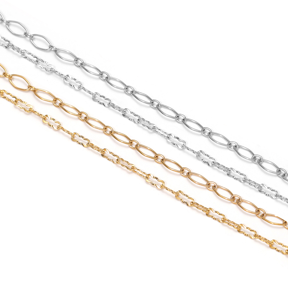 โซ่สแตนเลสสตีลลายนูนรูปทรงข้าว - Body Jewelry For You บทวิจารณ์และราคา